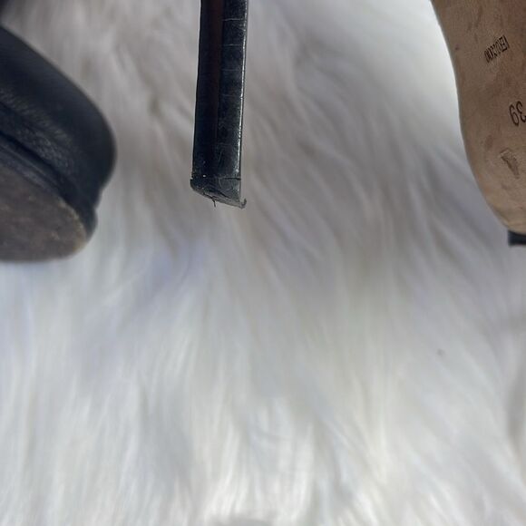 Alexander‎ Wang Aymeline Black Leather Stiletto Heel Ankle Booties Sz 39/US 9 - Picture 7 of 8